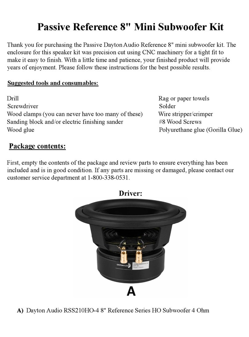 DaytonAudio Reference Series Assembly manual