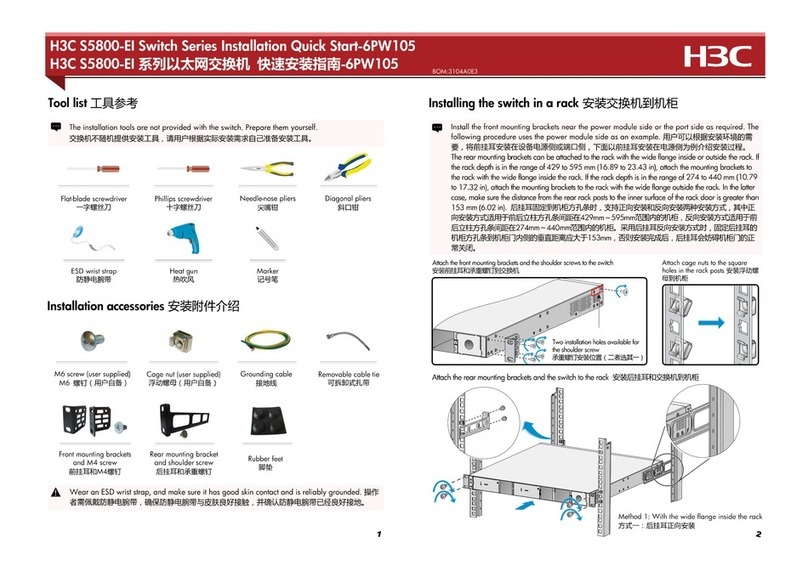 H3C S5800-EI Series Operating and maintenance manual