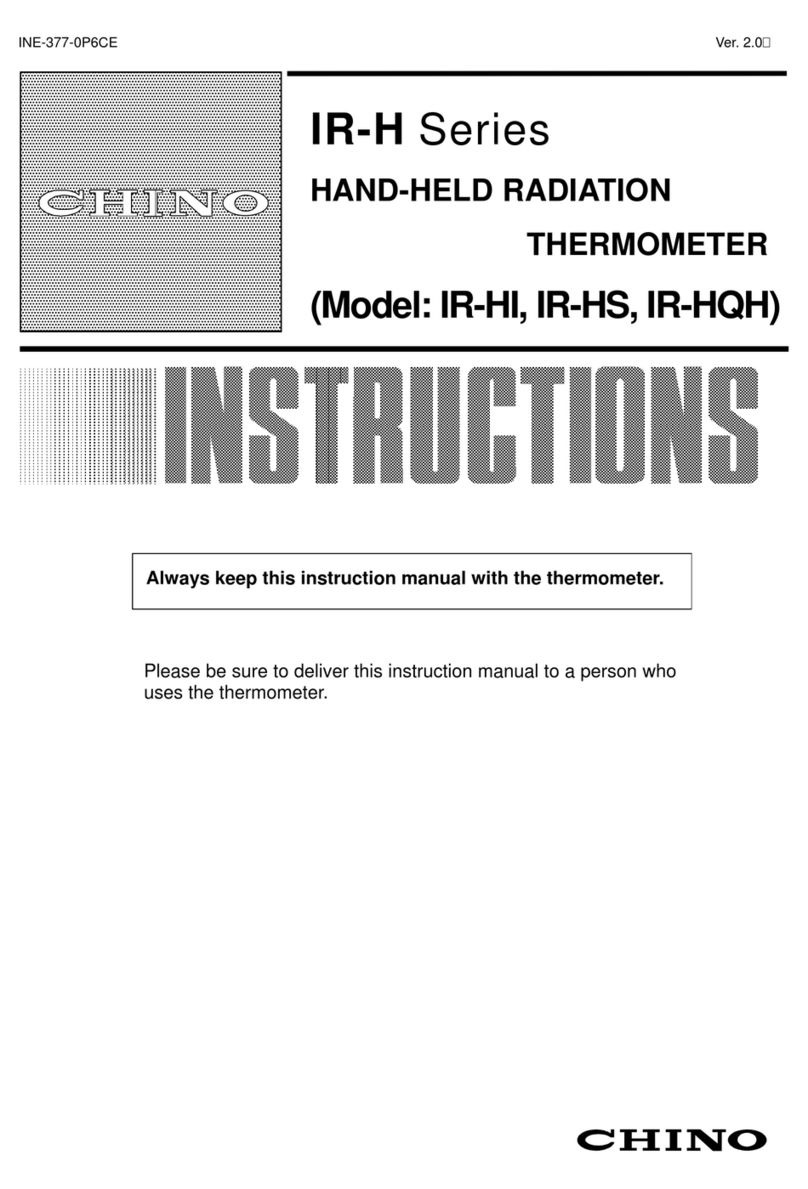 Chino IR-H Series User manual Chino IR-H Series User manual