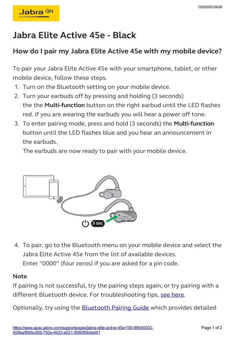 Jabra Elite Active 45e User manual