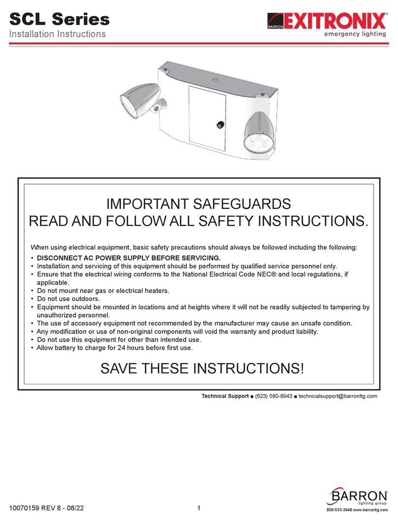 BARRON EXITRONIX SCL Series User manual