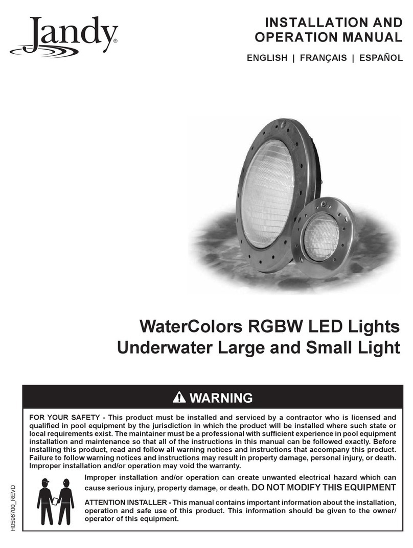 Jandy WaterColors CPLVRGBWS30 User manual
