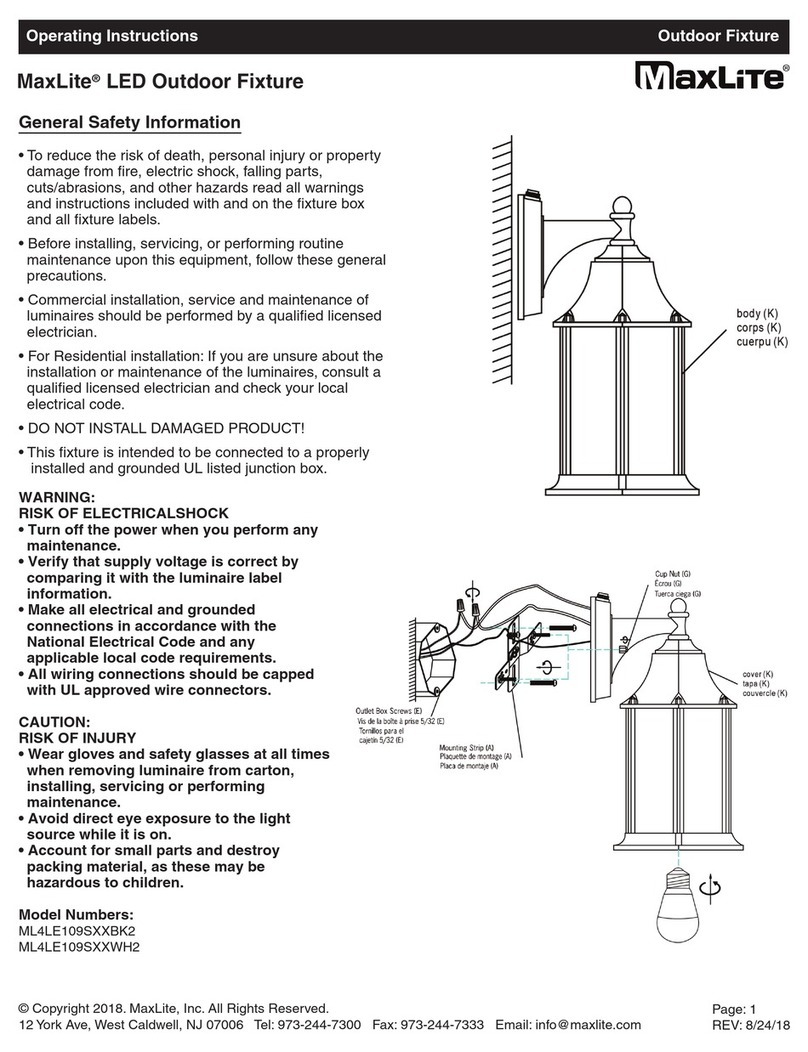 MaxLite ML4LE109S BK2 Series operating instructions MaxLite ML4LE109S BK2 Series operating instructions