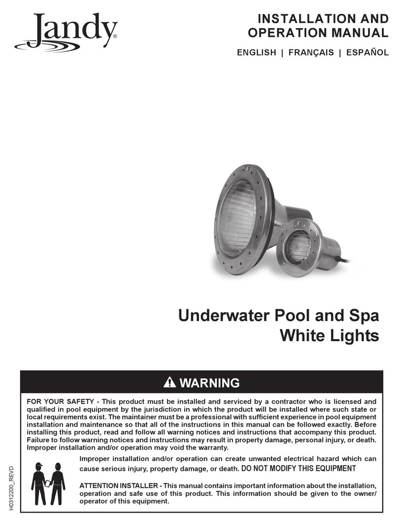Jandy WPLV100WS30 User manual