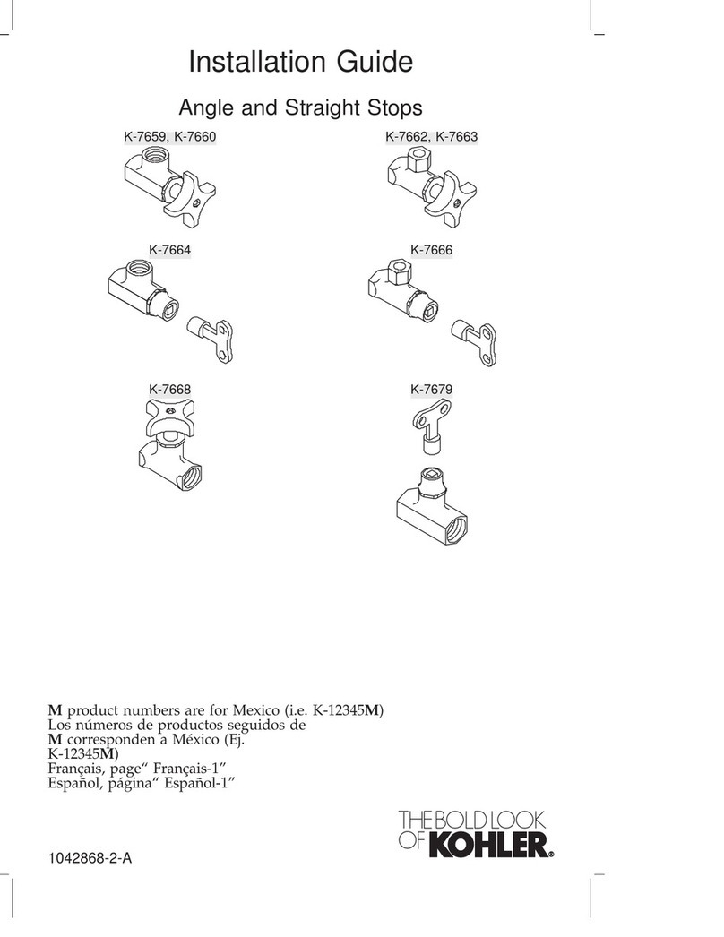 Kohler K-7659 User manual Kohler K-7659 User manual