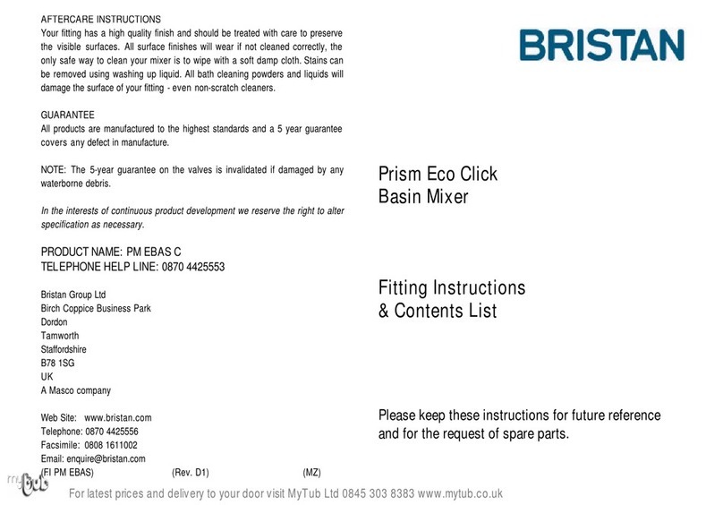 Bristan Prism Eco Click User manual