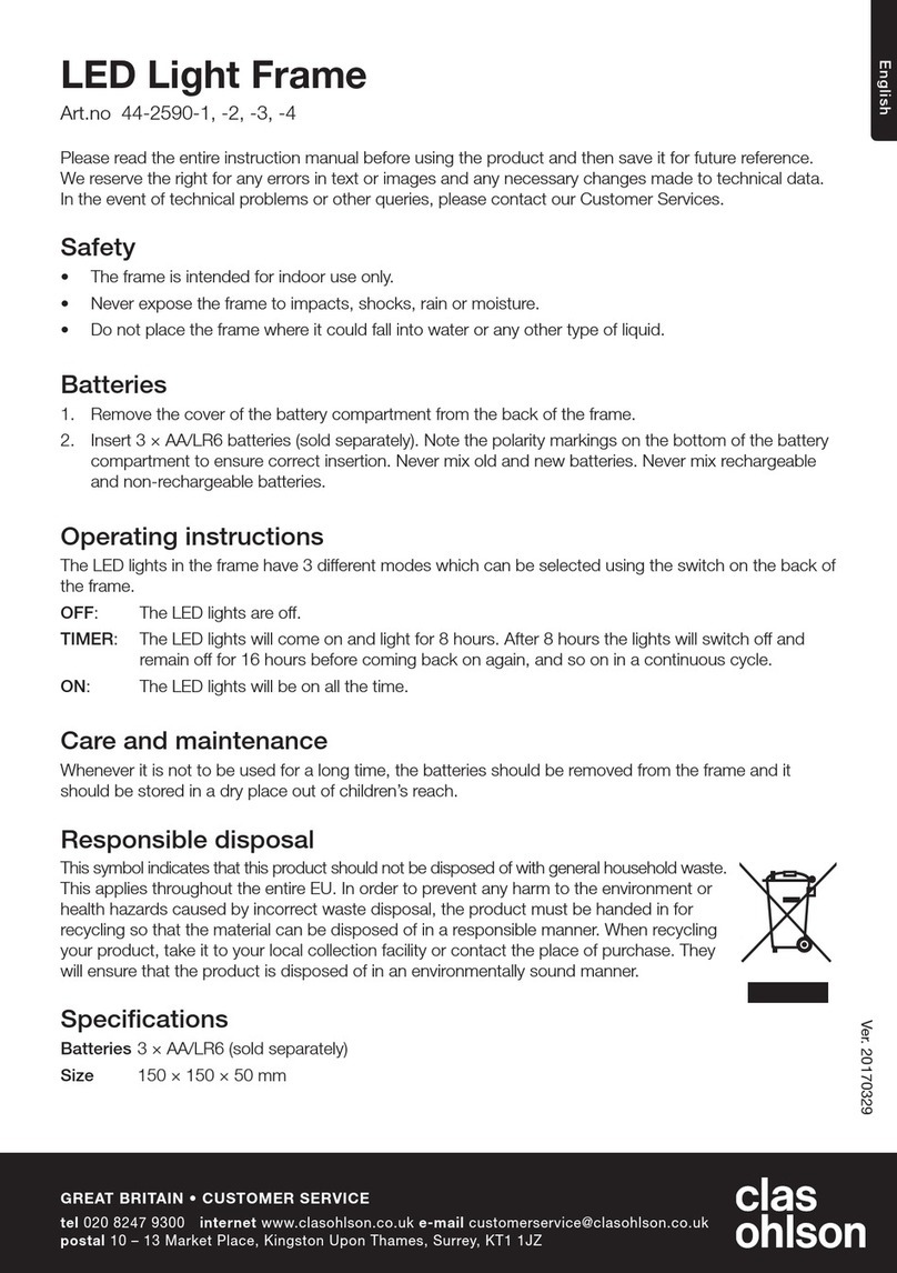 Clas Ohlson 44-2590-1 instruction manual