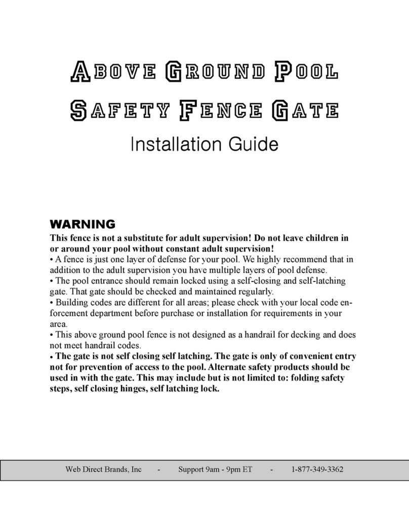 Web Direct Above Ground Pool Safety Fence Gate installation guide