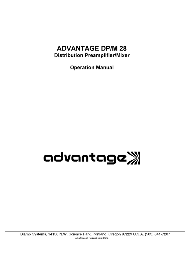 Biamp ADVANTAGE DP/M 28 Operation manual