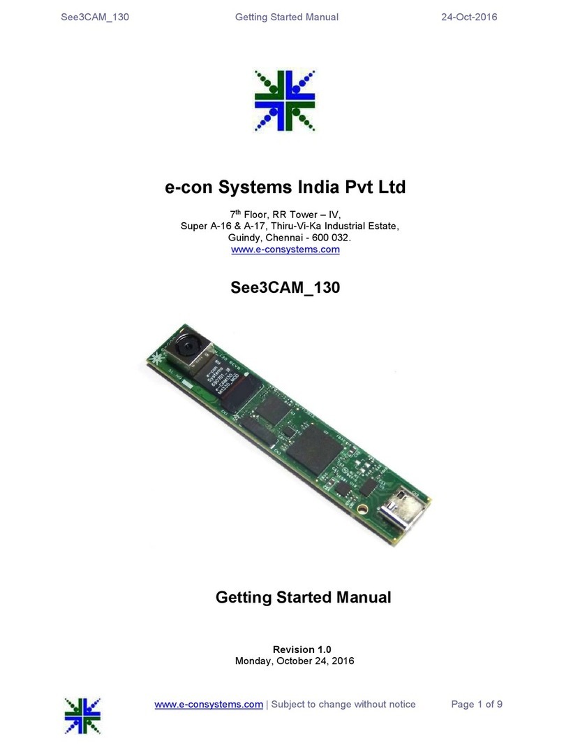 e-con Systems See3CAM 130 Parts list manual