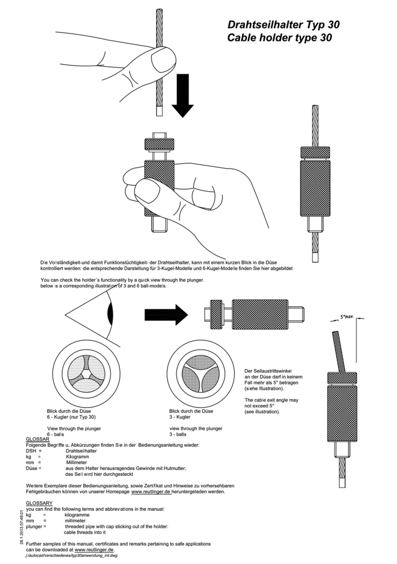 REUTLINGER 30 User manual