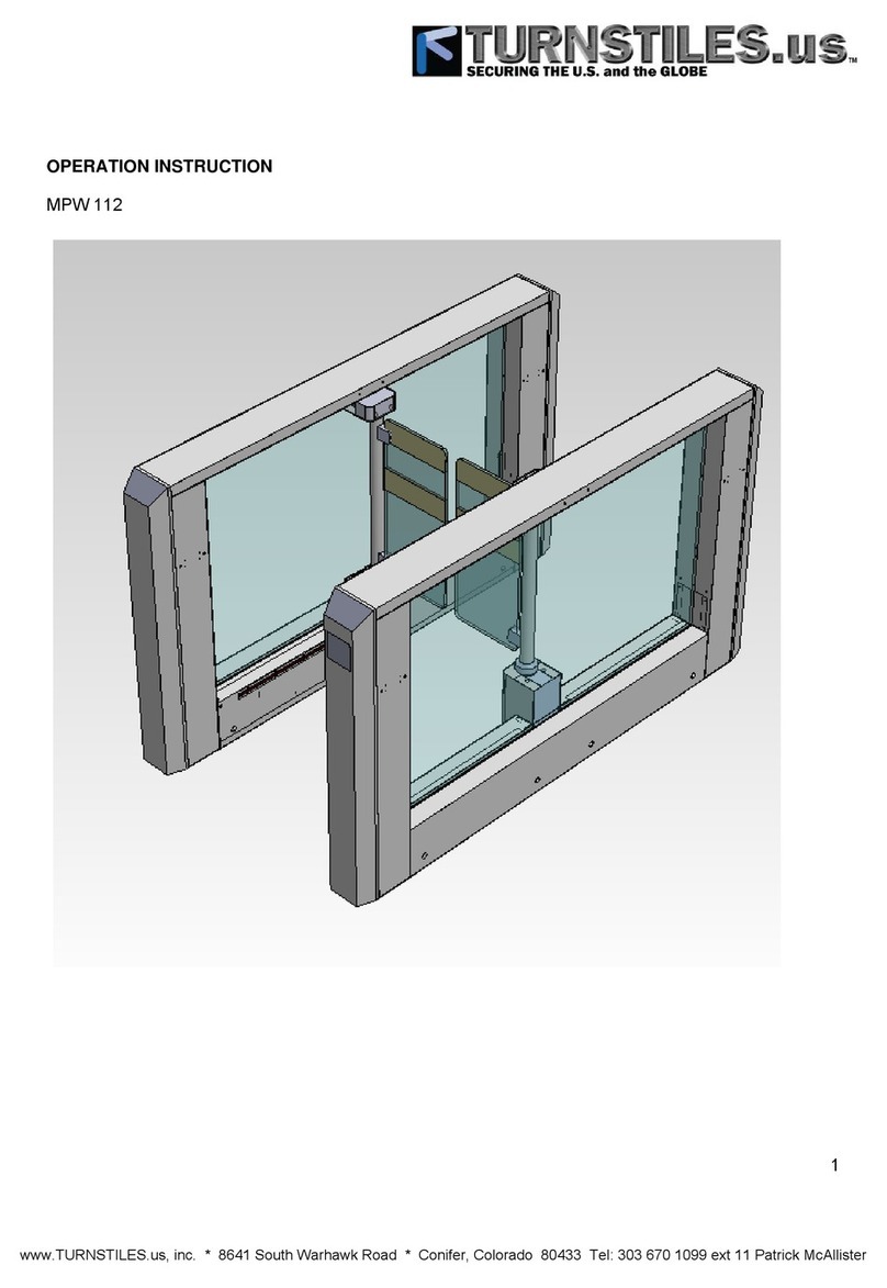 Turnstiles MPW 112 operation instruction