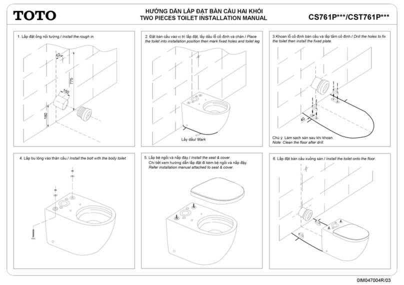 Toto CS761P Series User manual Toto CS761P Series User manual