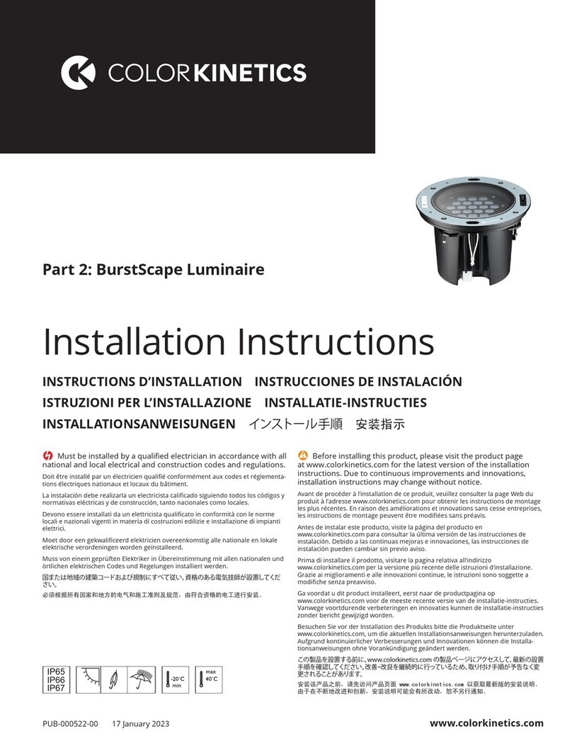 COLORKINETICS BurstScape installation instructions