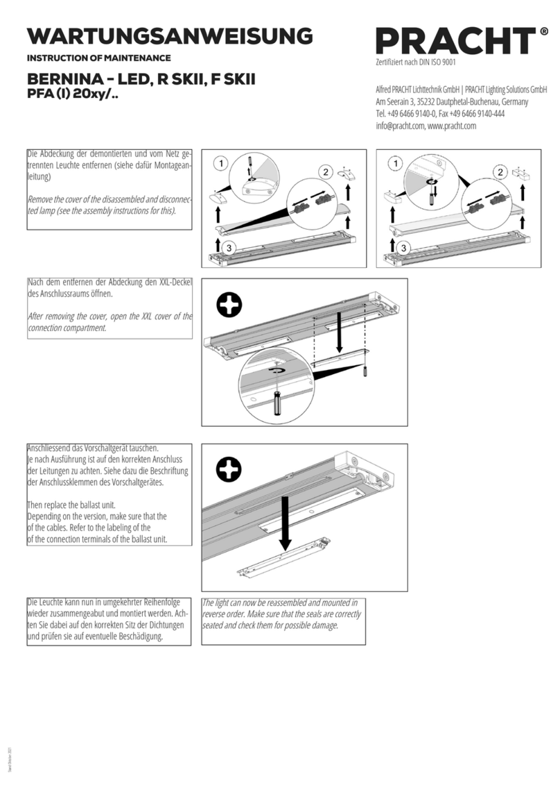 PRACHT BERNINA-LED Maintenance Instruction
