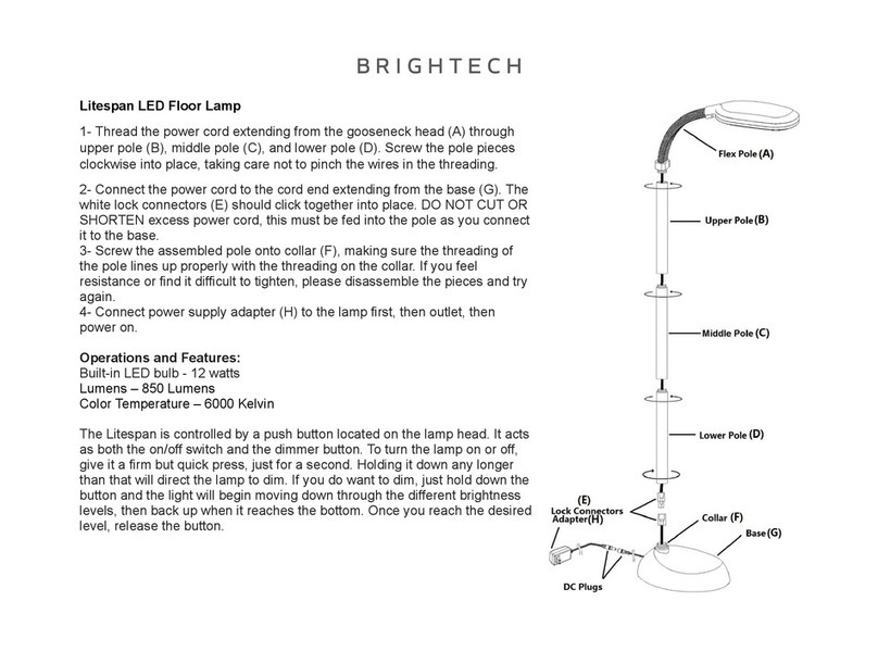 BRIGHTECH Litespan instructions