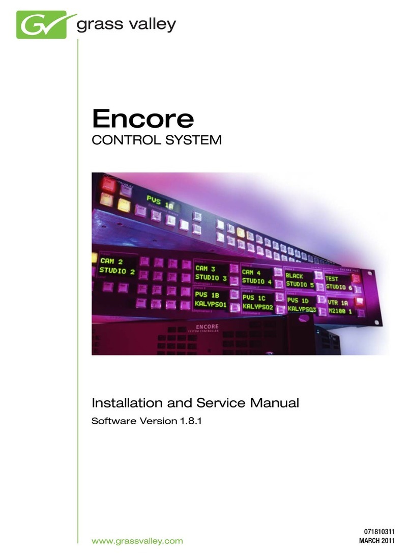GRASS VALLEY Encore Installation and service manual GRASS VALLEY Encore Installation and service manual