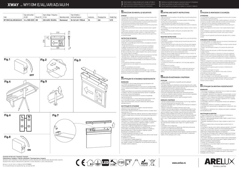 ARELUX XWAY WY10M E quick start guide