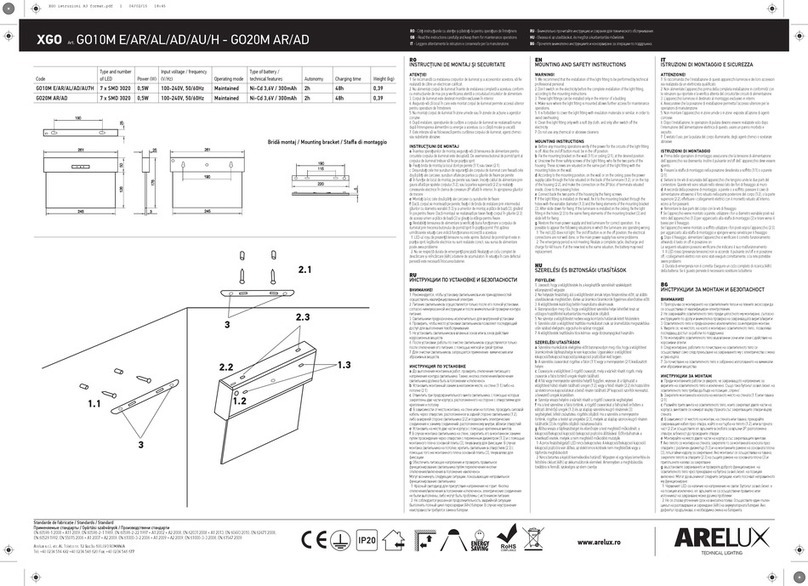 ARELUX XGO GO10M E User manual