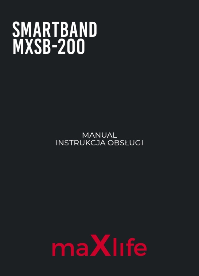 Maxlife SMARTBAND MXSB-200 manual