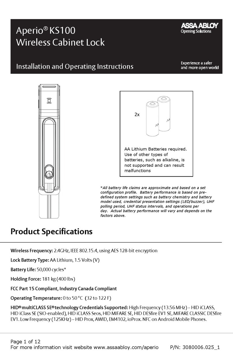 Assa Abloy Aperio KS100 User manual