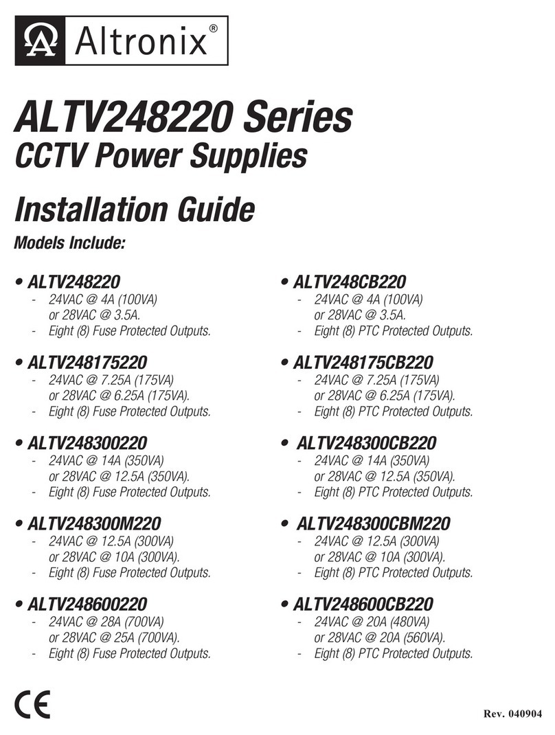 Altronix ALTV248220 Series User manual Altronix ALTV248220 Series User manual