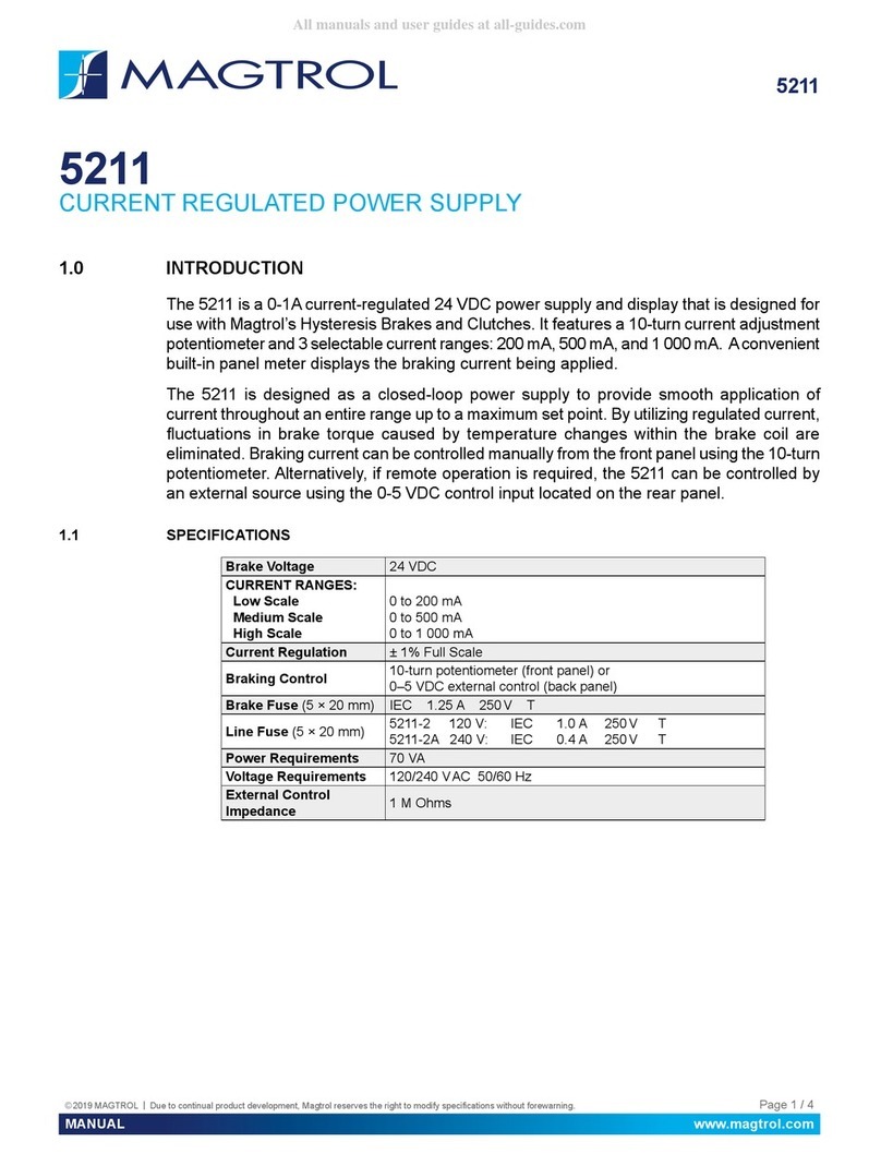 Magtrol 5211 manual