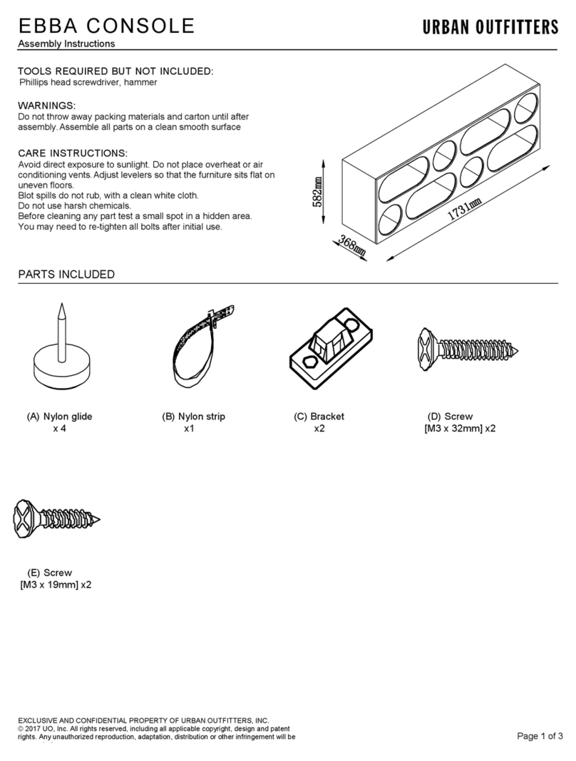 URBAN OUTFITTERS EBBA CONSOLE Assembly instructions URBAN OUTFITTERS EBBA CONSOLE Assembly instructions