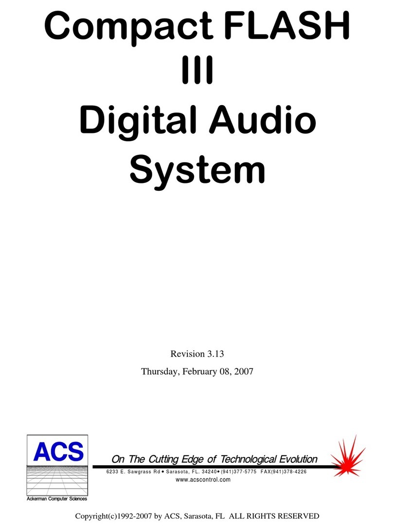 ACS Compact FLASH III user manual