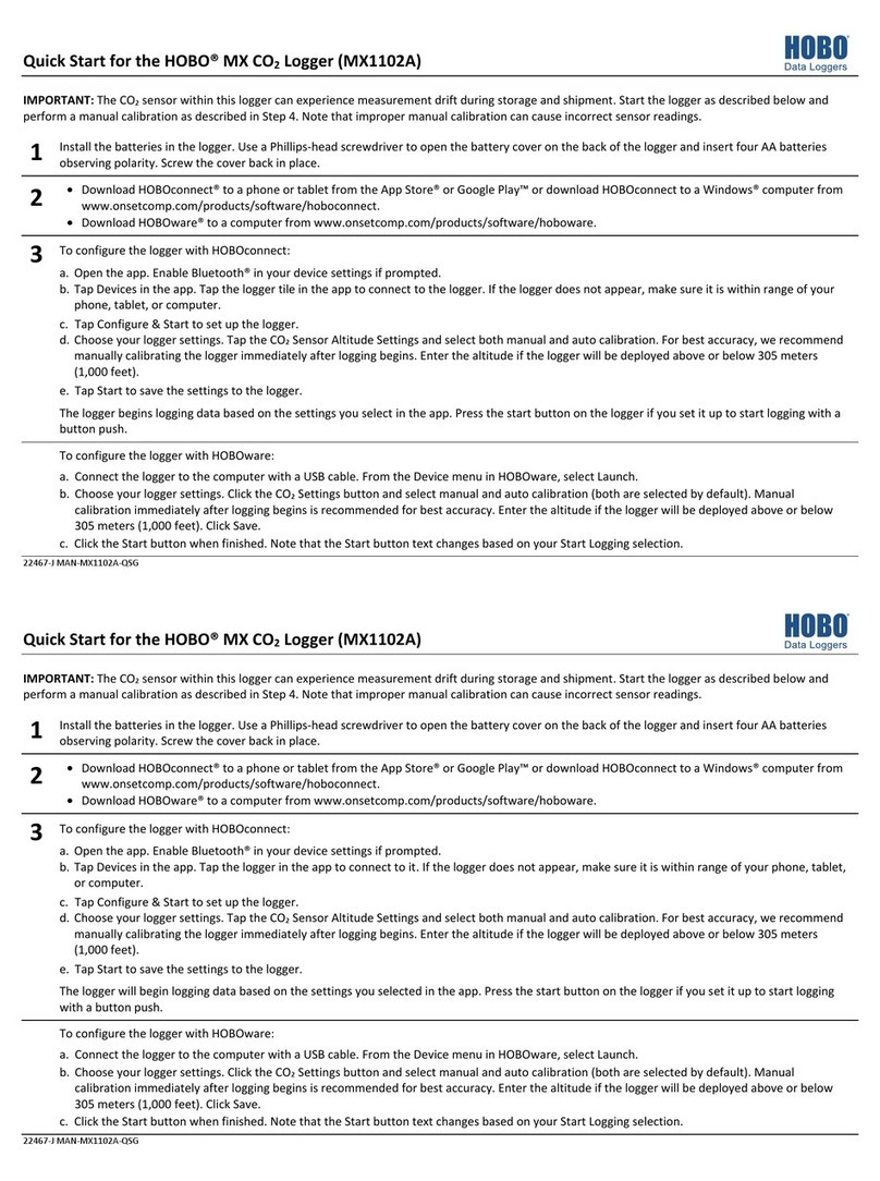 Hobo MX1102A User manual