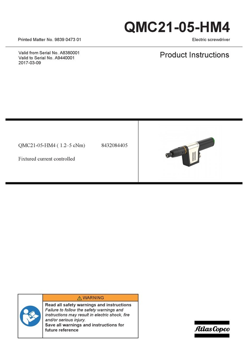 Atlas Copco QMC21-05-HM4 Instruction sheet