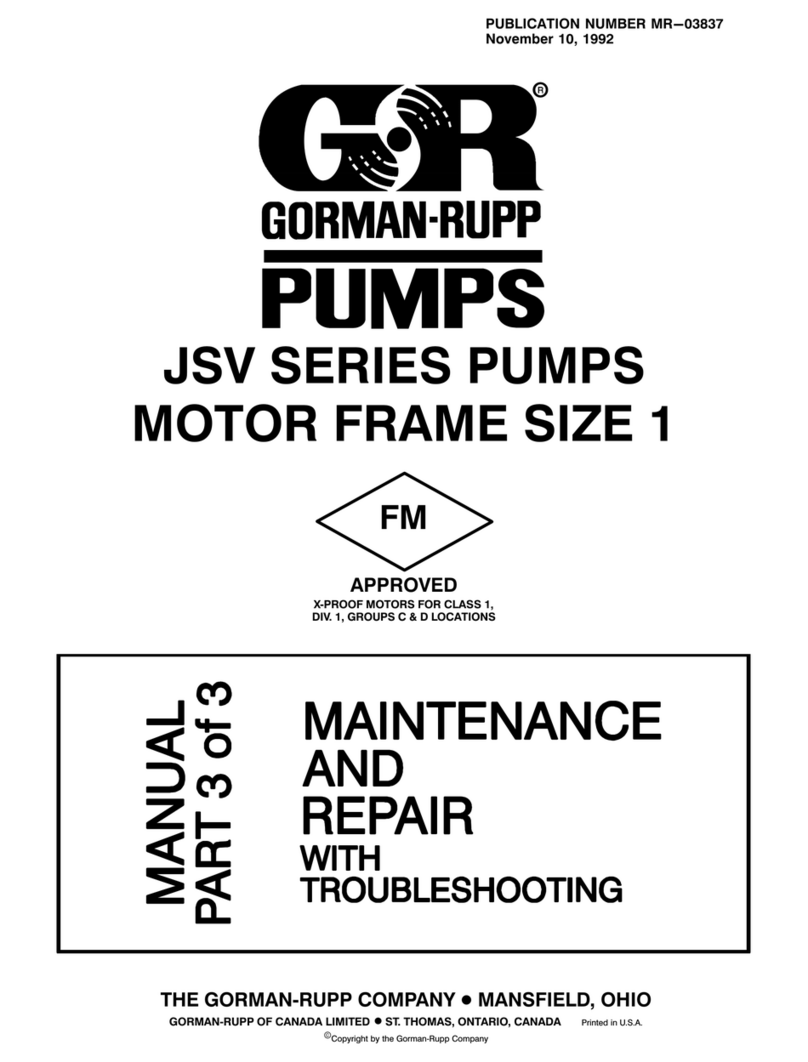 GORMAN-RUPP PUMPS JSV Series Maintenance and Repair