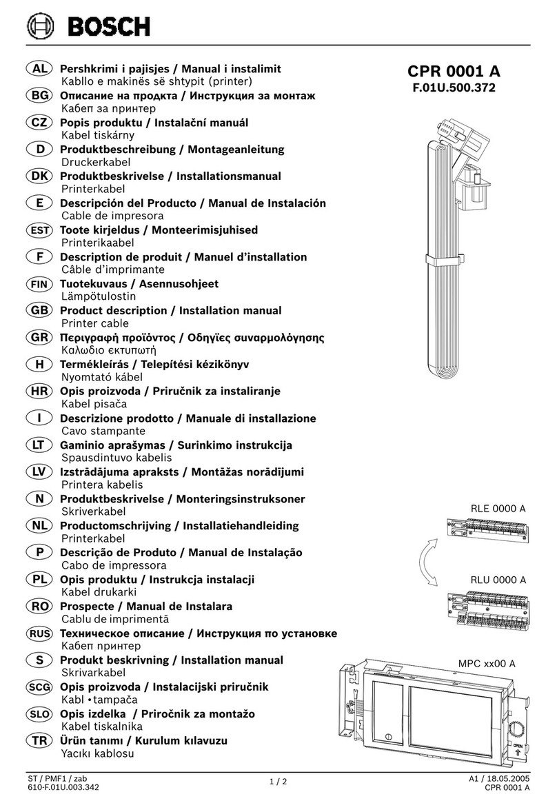 Bosch CPR 0001 A User manual