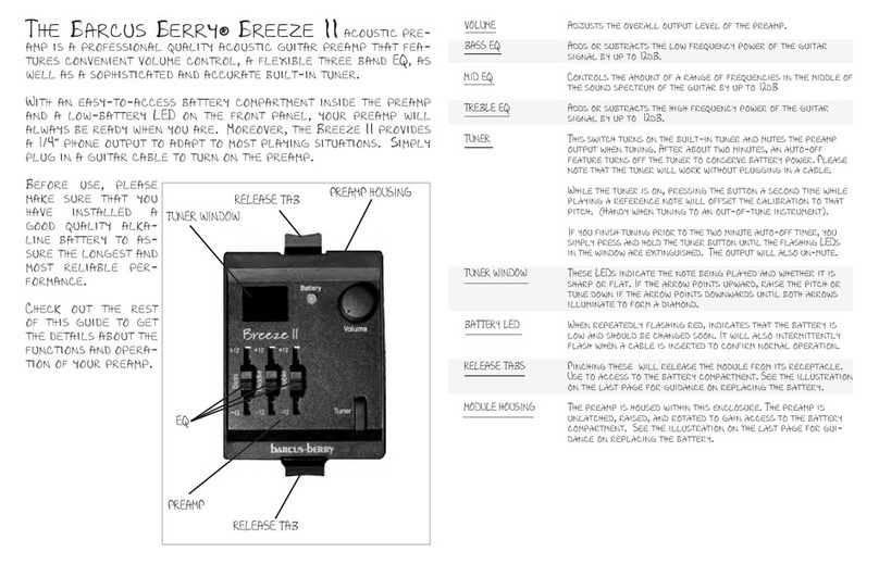 Barcus-Berry Breeze II Operation manual
