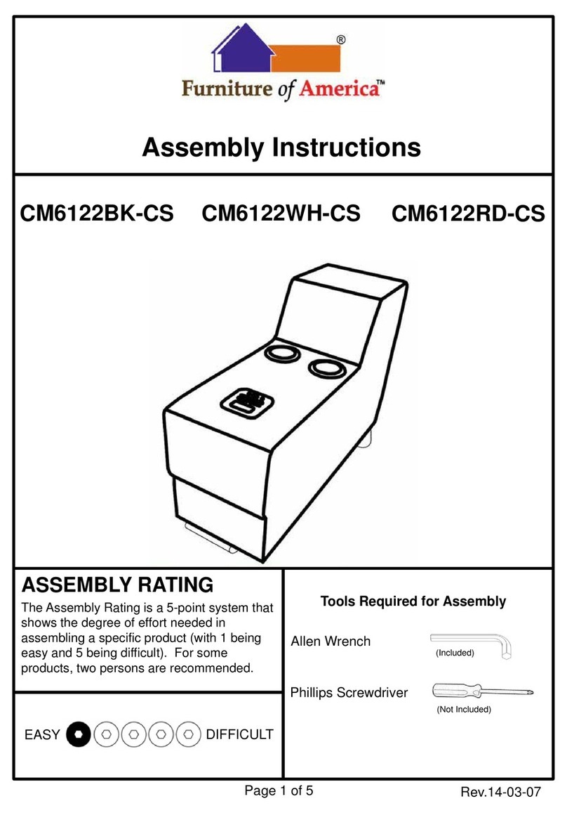 Furniture of America CM6122BK-CS User manual Furniture of America CM6122BK-CS User manual