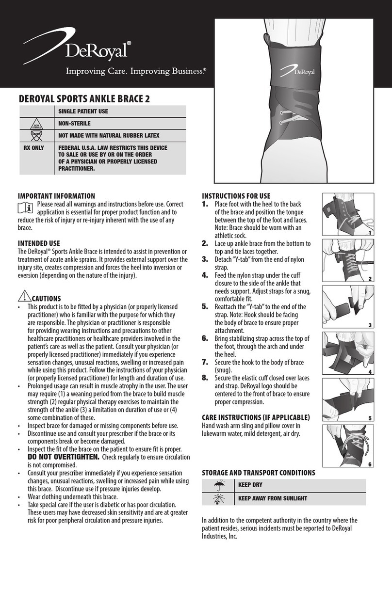 DeRoyal SPORTS ANKLE BRACE 2 User manual