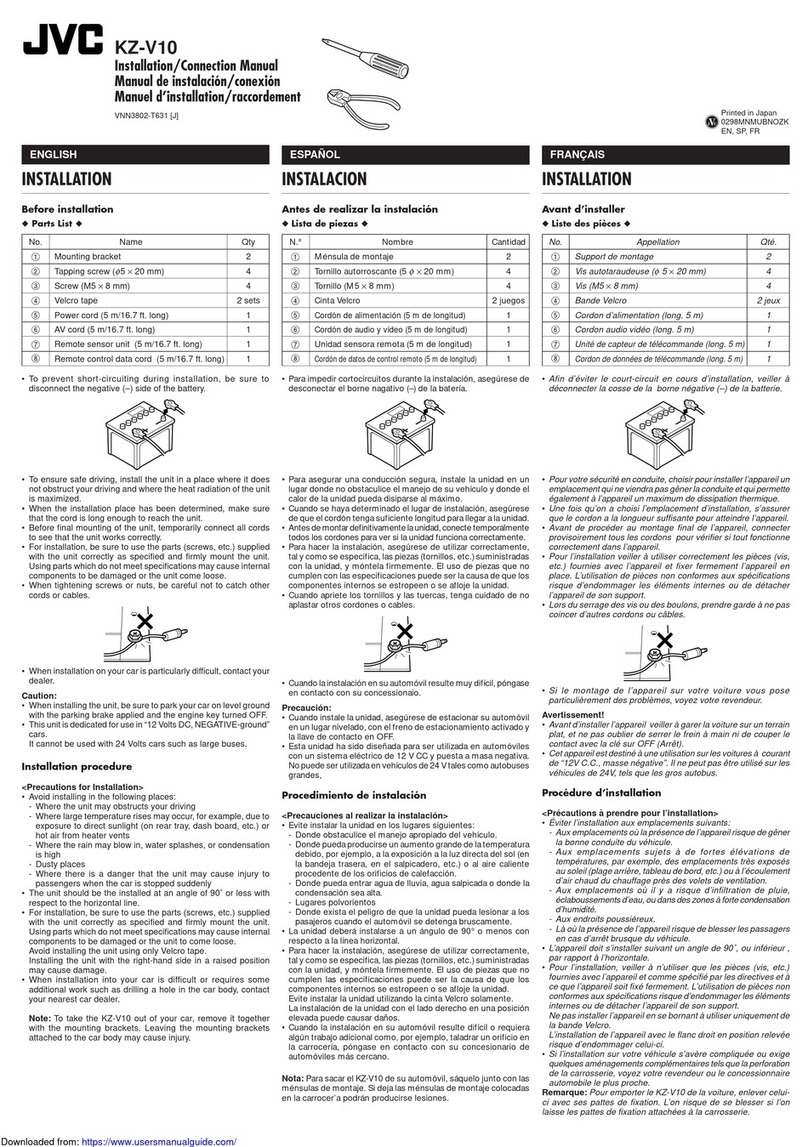 JVC KZ-V10 Guide