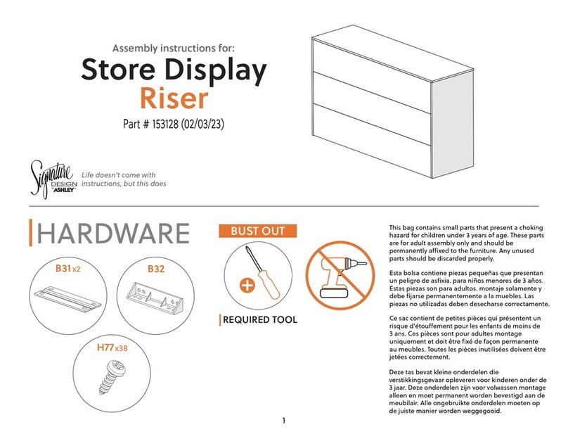Signature Design by Ashley Store Display Riser 153128 Assembly instructions