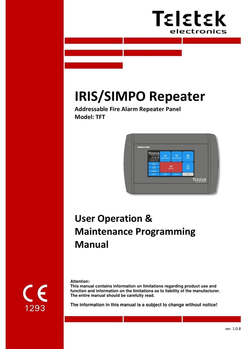 Teletek electronics TFT User Operation & Maintenance Manual