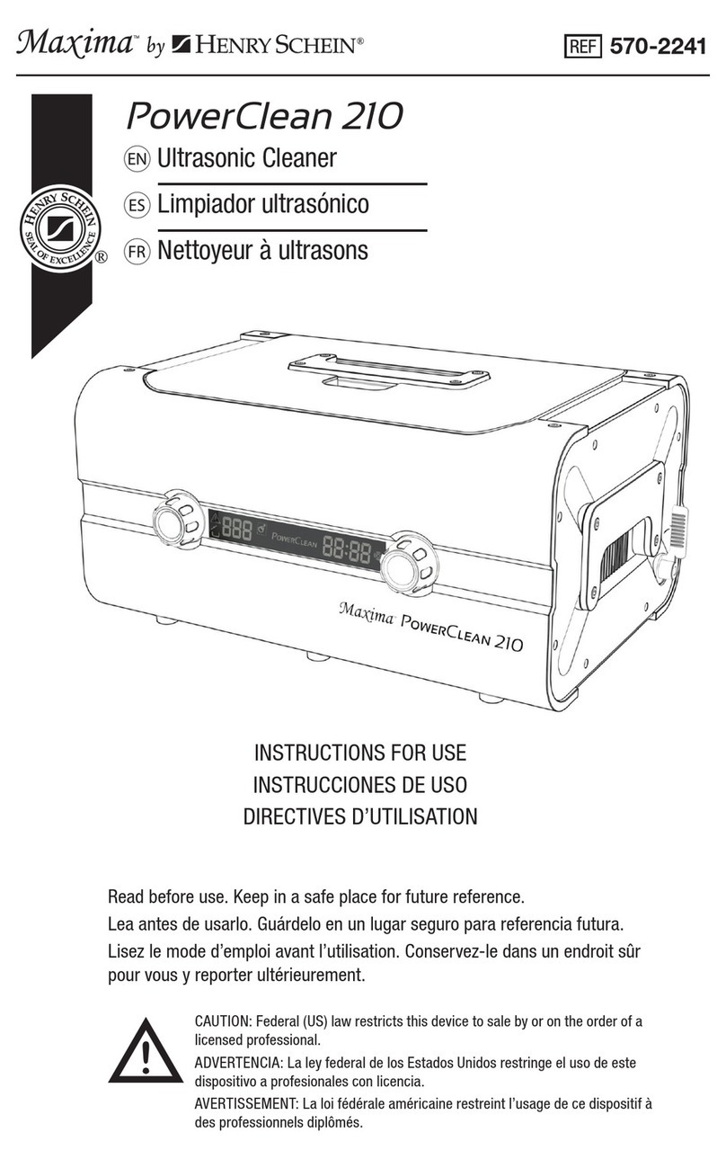 Henry Schein Maxima PowerClean 210 Instructions for use