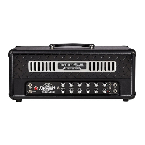 Mesa Rectifier BADLANDER EL34/100 owner's manual