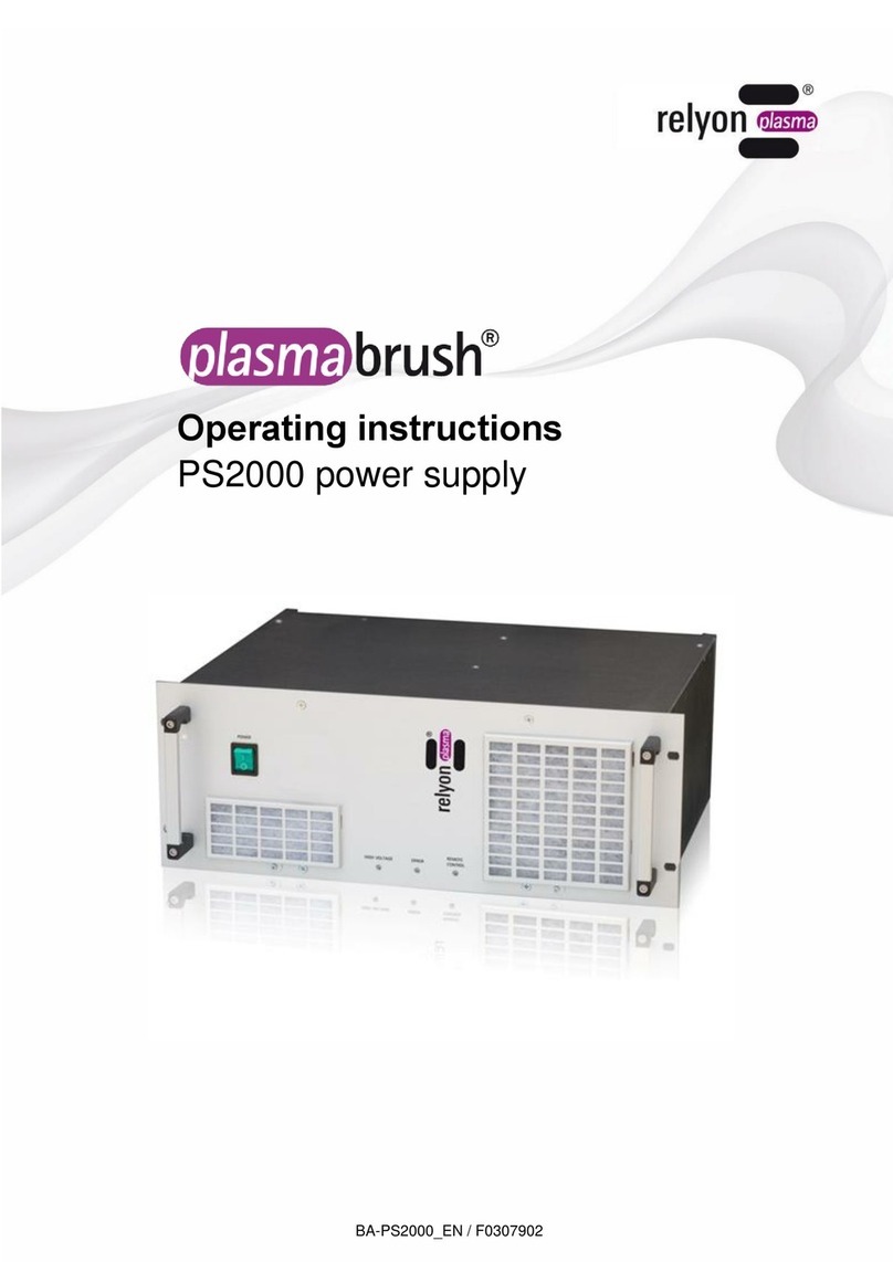 Relyon plasma PLASMA BRUSH PS2000 operating instructions
