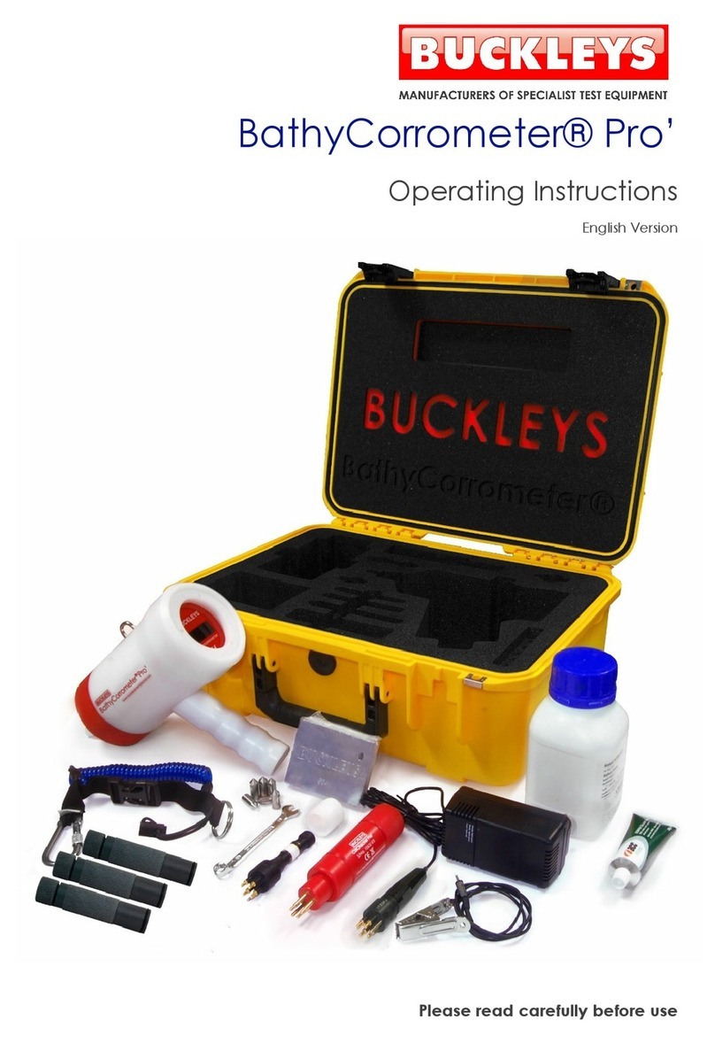 Buckleys BathyCorrometer Pro' operating instructions