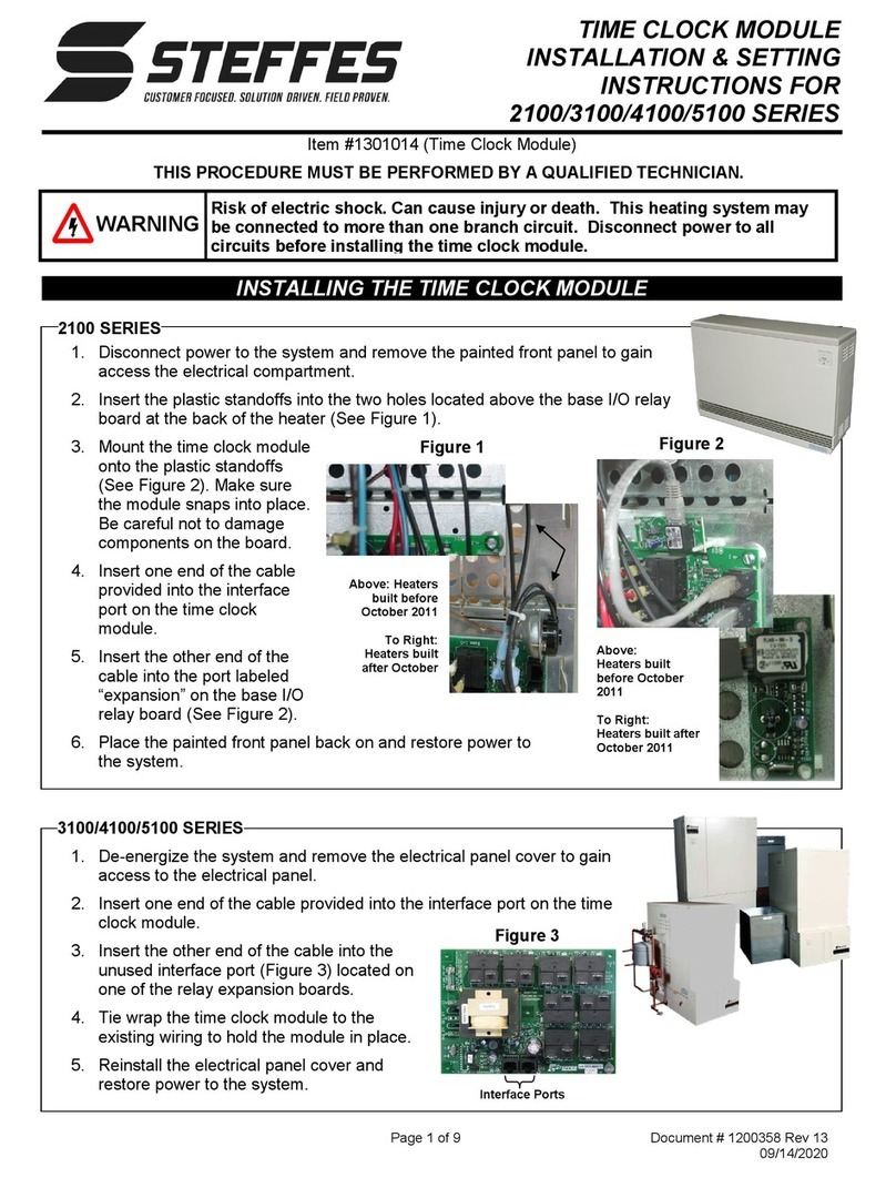 Steffes 2100 Series Setting instructions