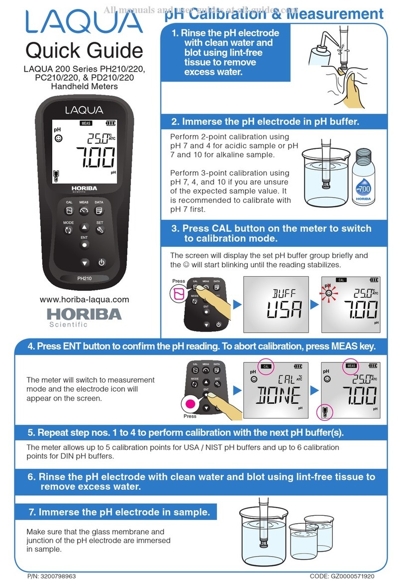 Horiba Scientific LAQUA 200 Series quick guide Horiba Scientific LAQUA 200 Series quick guide