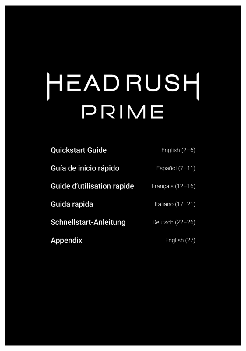 head rush technologies PRIME User manual