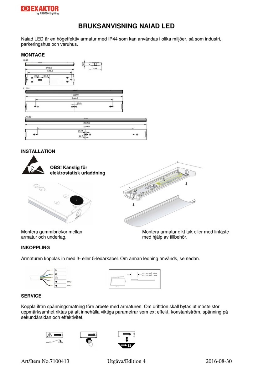 Proton EXAKTOR Naiad LED user manual