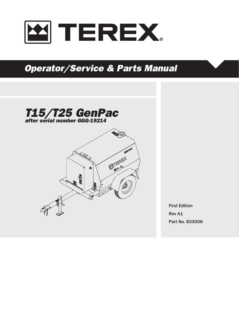 Terex GenPac T15 Operator, service & parts manual