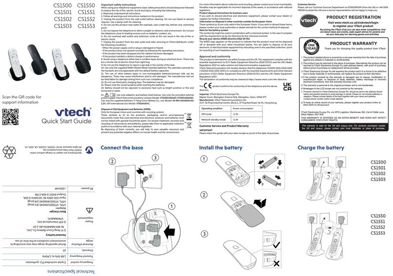 V-tech CS1500 User manual