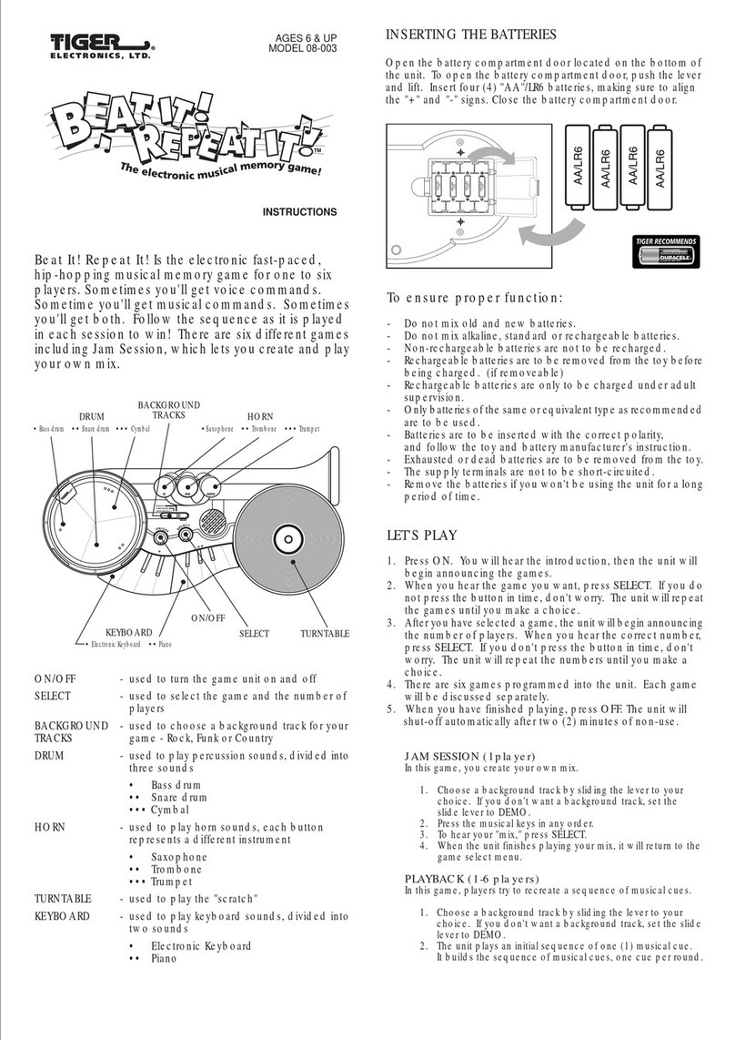 Tiger Electronics Beat It! Repeat It! 08-003 User manual